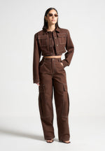 high-rise-drill-cargo-pants-brown