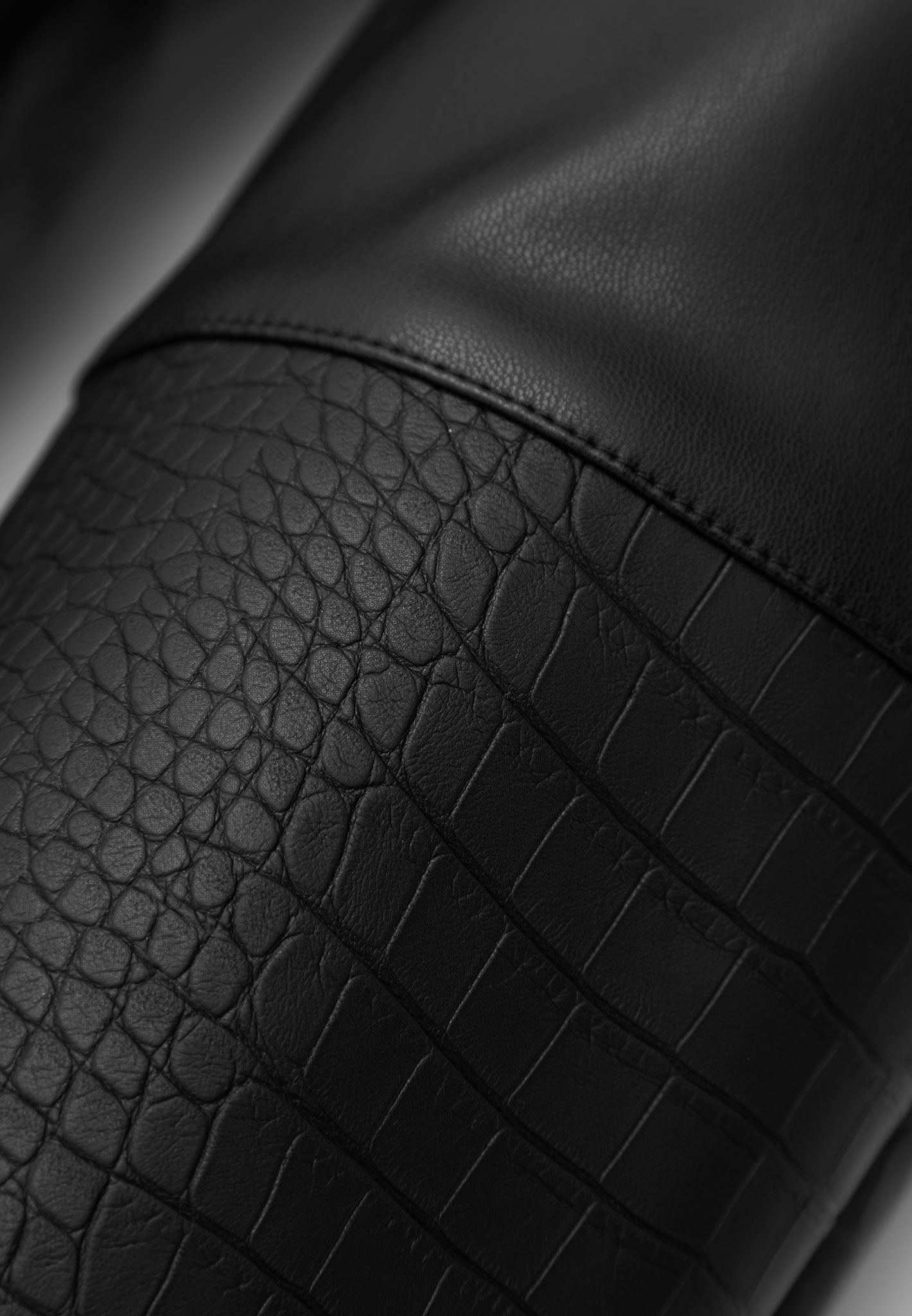 croc-embossed-lace-up-trousers-black