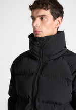 cropped-raglan-wrap-neck-puffer-jacket-black