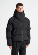 cropped-raglan-wrap-neck-puffer-jacket-black