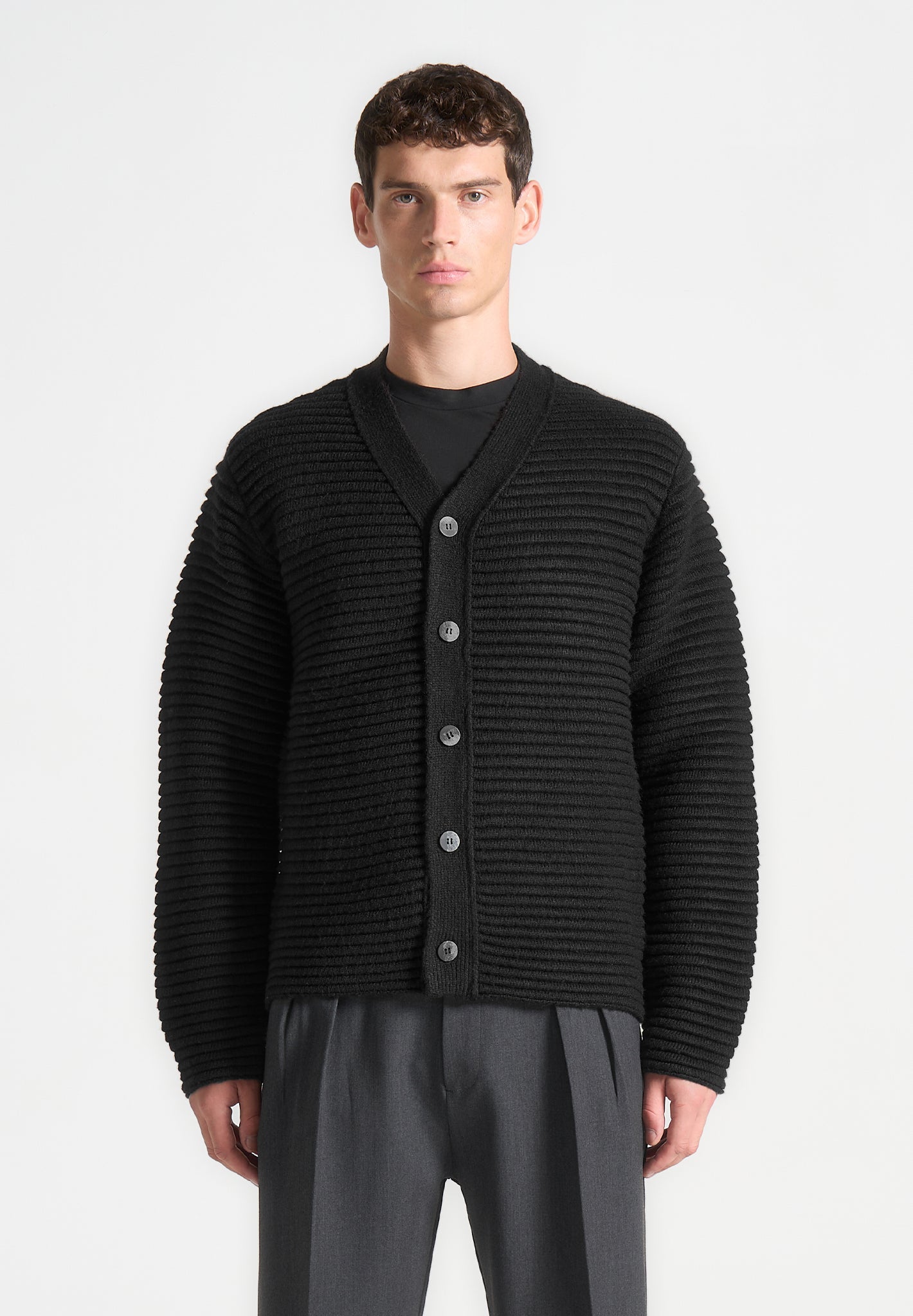 double-breasted-knit-cardigan-black