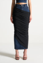 draped-mesh-denim-maxi-skirt-indigo