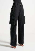 embellished-contour-cargo-pants-black