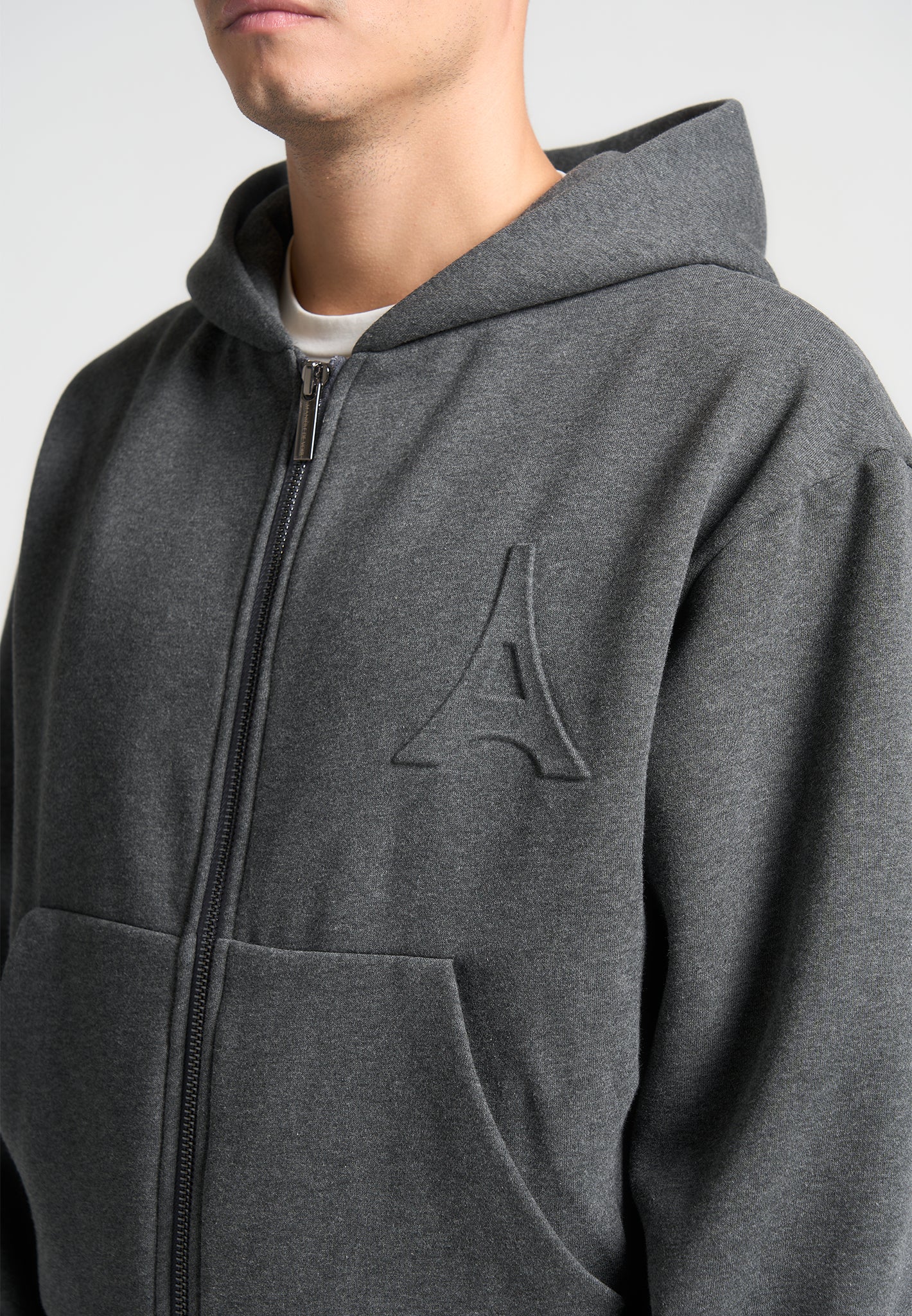 eternel-420gsm-eiffel-embossed-zip-hoodie-dark-grey