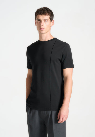 eternel-regular-fit-cotton-t-shirt-with-pintuck-black