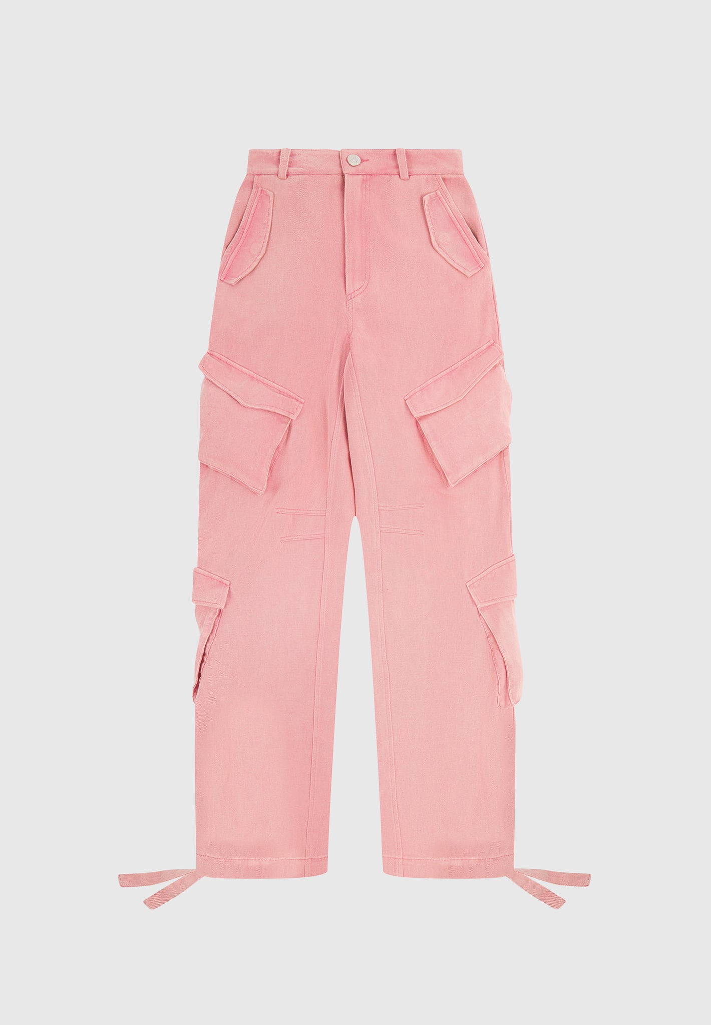 Cargo Pants - High Waisted - Full Length - Pink  High waisted cargo pants, Cargo  pants, High waisted
