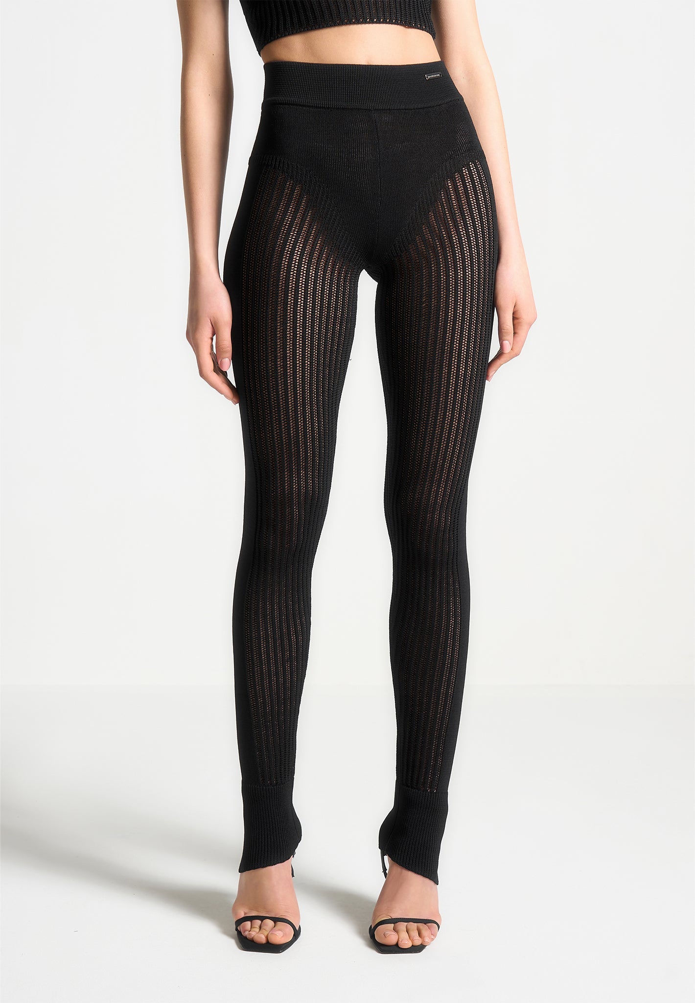 Shop Tape Detail 3/4 Length Leggings with Elasticised Waistband Online