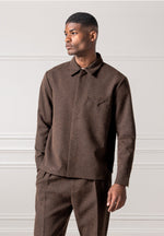 melange-tailored-shirt-with-triangle-pocket-brown