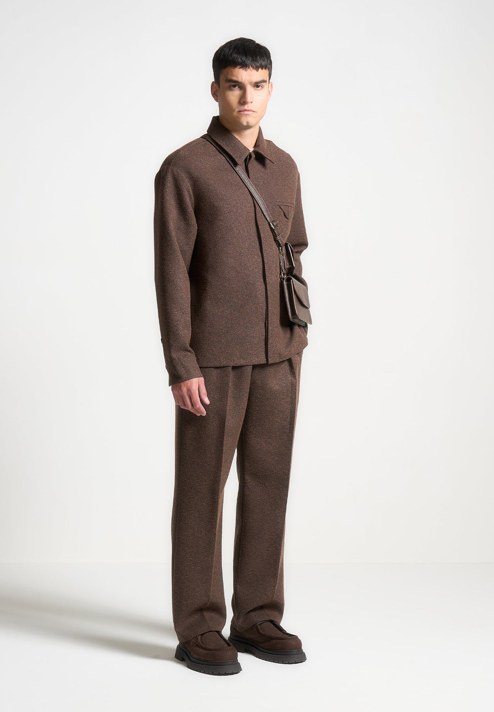 melange-tailored-shirt-with-triangle-pocket-brown