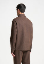 melange-tailored-shirt-with-triangle-pocket-brown