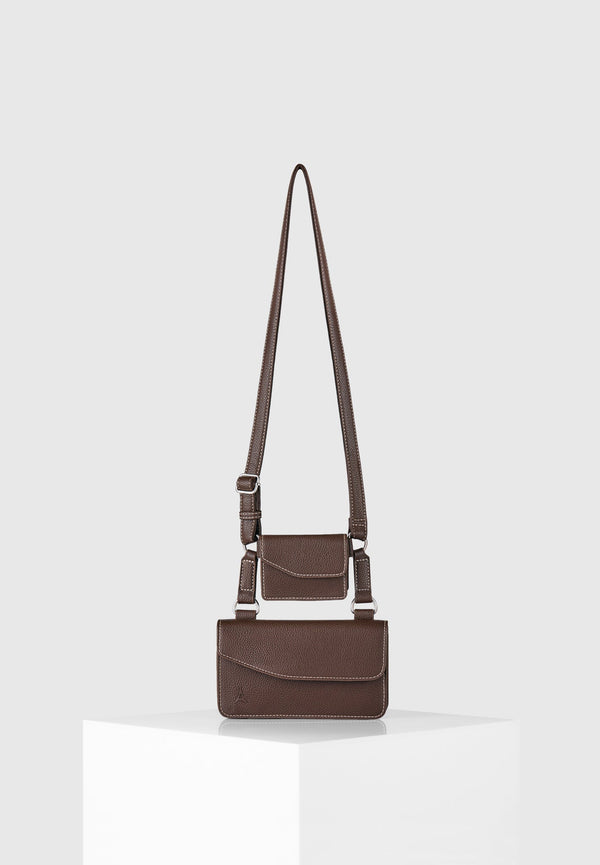 Monet - Duo Crossbody Bag - Brown