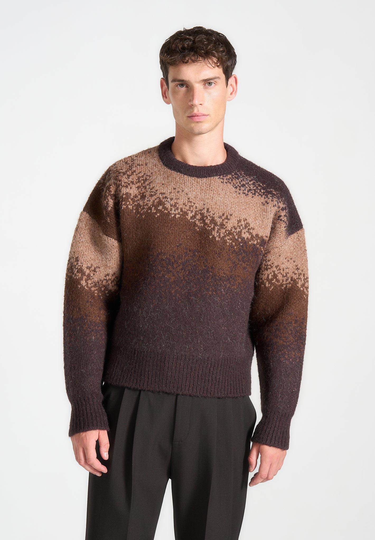 ombre-knit-crewneck-sweater-brown