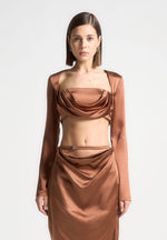 satin-drape-bandeau-bolero-top-bronze