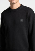 signature-knit-crewneck-jumper-black