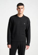 signature-knit-crewneck-jumper-black