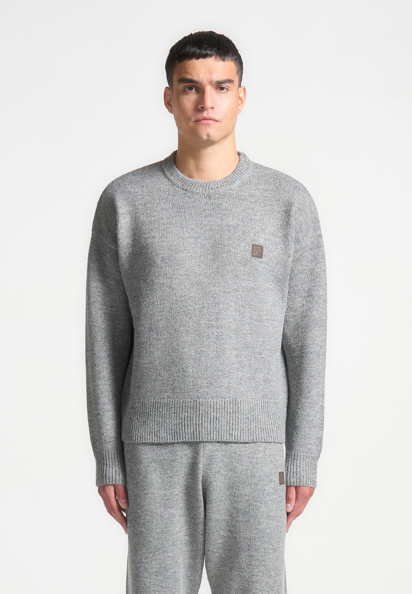 Signature Knit Crewneck Jumper - Grey