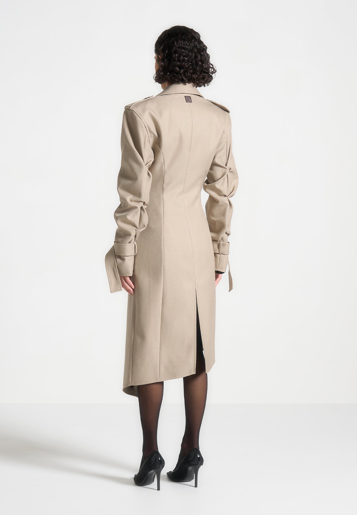 tacked-sleeve-asymmetric-tailored-trench-coat-beige