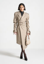 tacked-sleeve-asymmetric-tailored-trench-coat-beige