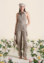 tailored-halterneck-cargo-jumpsuit-beige