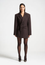 oversized-wool-asymmetric-blazer-dress-brown