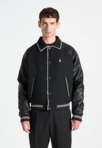 tweed-leather-varsity-jacket-black