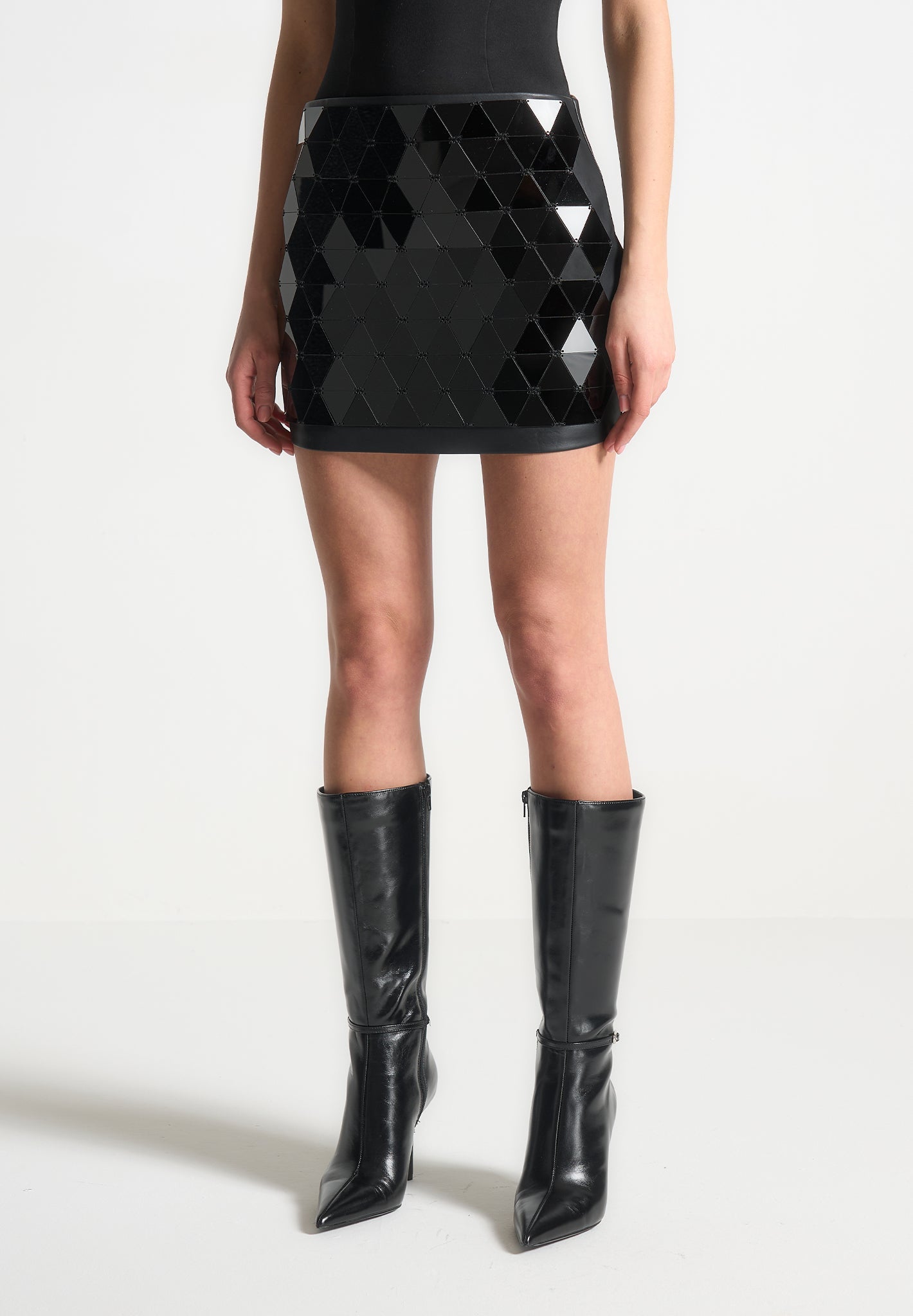 vegan-leather-mirrored-mini-skirt-black-black