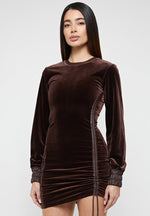 velour-mini-dress-brown