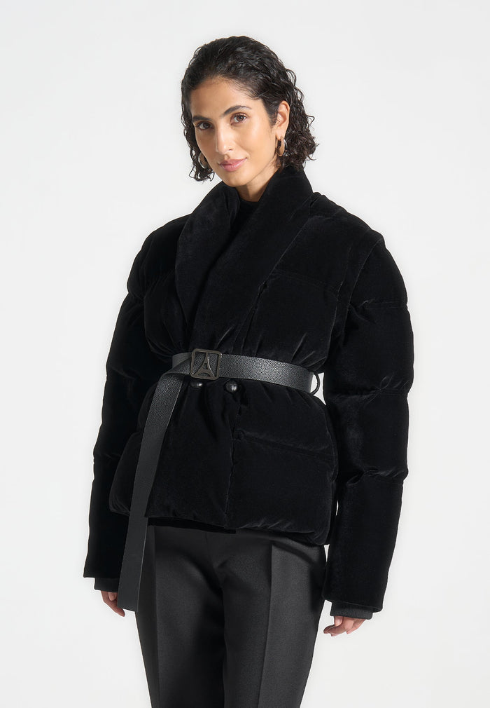 taya-velvet-wrap-belted-puffer-jacket-black