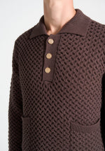 waffle-knit-polo-jumper-brown